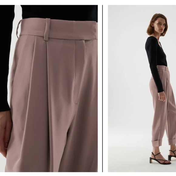 COS Pleated Trousers in Grey - Picture 2 of 7